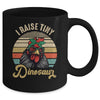 Lady Chicken Lover I Raise Tiny Dinosaurs Farmer Farm Mom Mug | teecentury