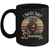 Lady Chicken Lover I Raise Tiny Dinosaurs Farmer Farm Mom Mug | teecentury
