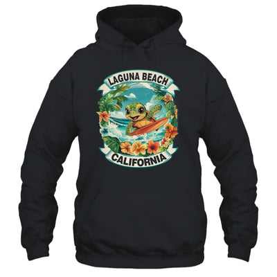 Laguna Beach California Cute Sea Turtle Surfing Summer Vacation Shirt & Tank Top | teecentury