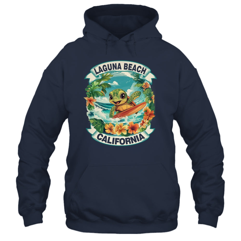 Laguna Beach California Cute Sea Turtle Surfing Summer Vacation Shirt & Tank Top | teecentury