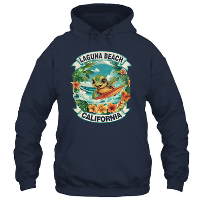 Laguna Beach California Cute Sea Turtle Surfing Summer Vacation Shirt & Tank Top | teecentury