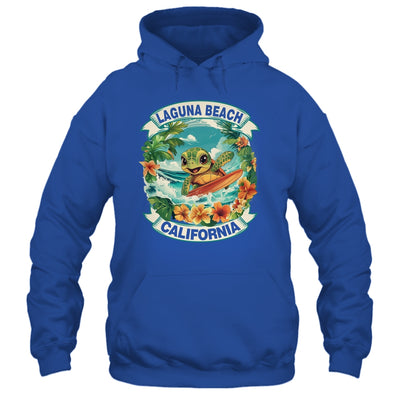 Laguna Beach California Cute Sea Turtle Surfing Summer Vacation Shirt & Tank Top | teecentury