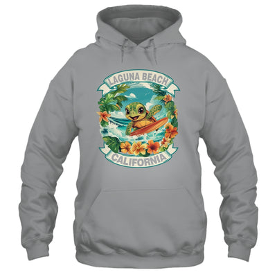 Laguna Beach California Cute Sea Turtle Surfing Summer Vacation Shirt & Tank Top | teecentury