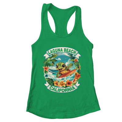 Laguna Beach California Cute Sea Turtle Surfing Summer Vacation Shirt & Tank Top | teecentury