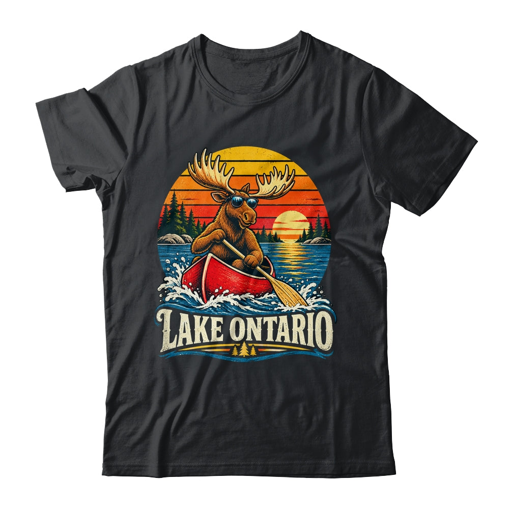 Lake Ontario Moose Canoe Vintage Outdoor Hiking Camping Shirt & Tank Top | teecentury