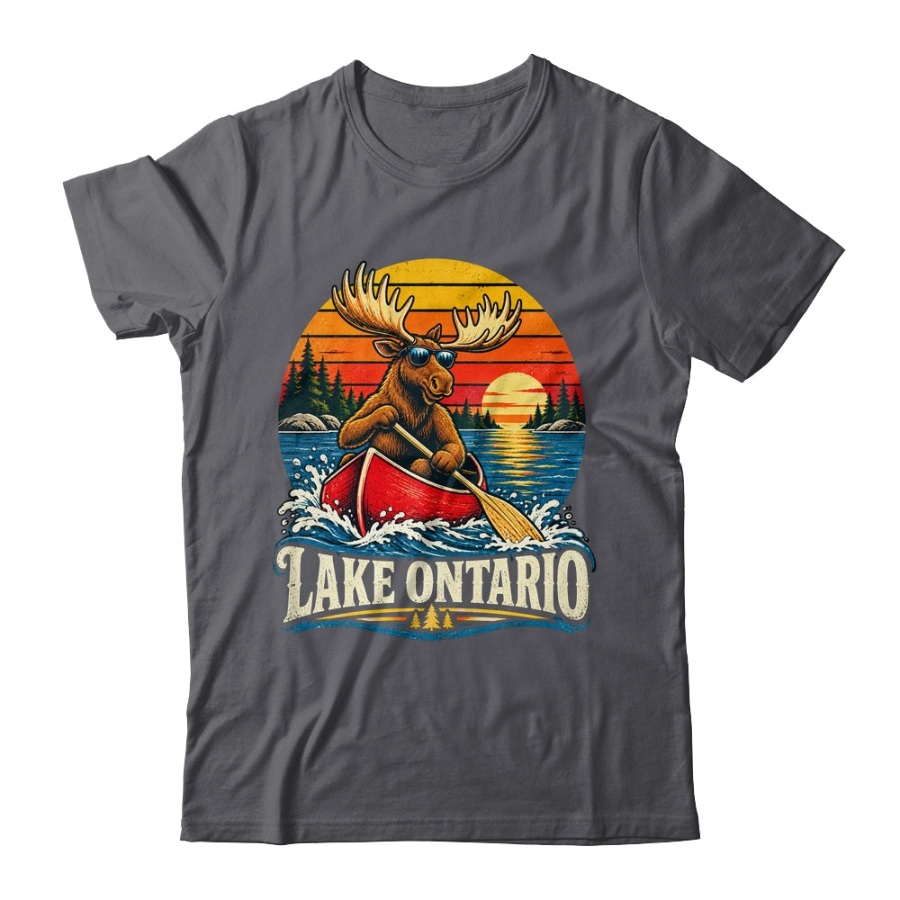 Lake Ontario Moose Canoe Vintage Outdoor Hiking Camping Shirt & Tank Top | teecentury