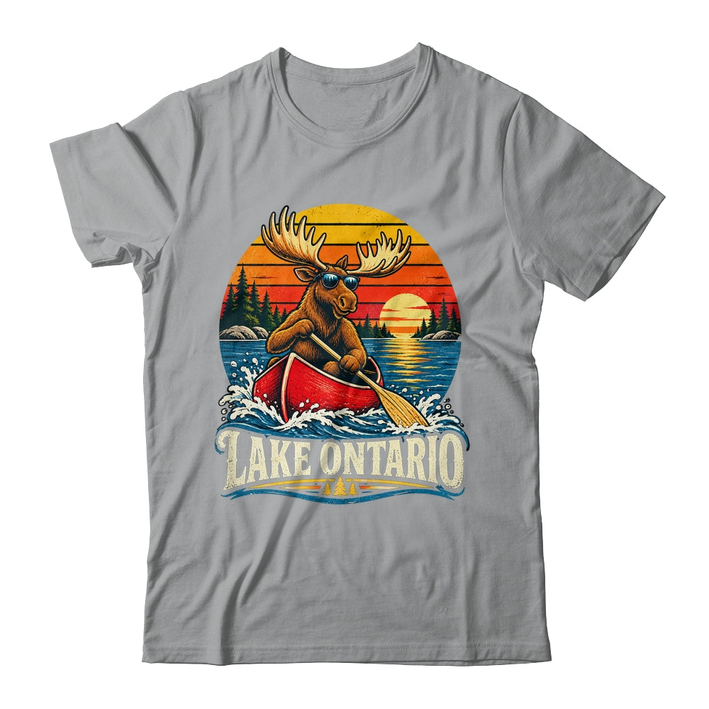 Lake Ontario Moose Canoe Vintage Outdoor Hiking Camping Shirt & Tank Top | teecentury