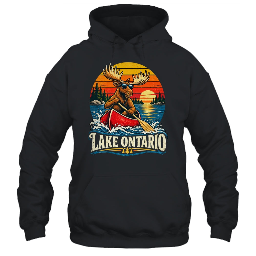 Lake Ontario Moose Canoe Vintage Outdoor Hiking Camping Shirt & Tank Top | teecentury