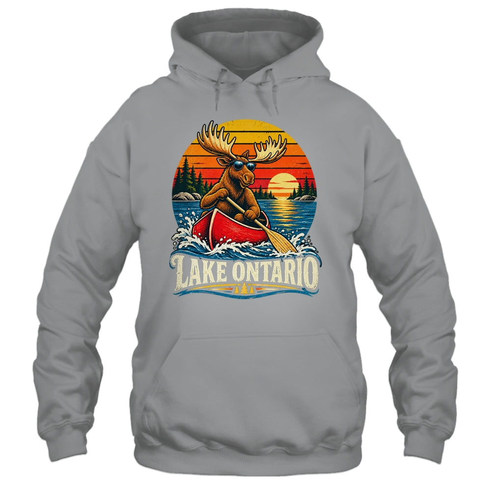 Lake Ontario Moose Canoe Vintage Outdoor Hiking Camping Shirt & Tank Top | teecentury