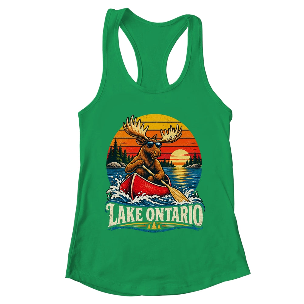 Lake Ontario Moose Canoe Vintage Outdoor Hiking Camping Shirt & Tank Top | teecentury