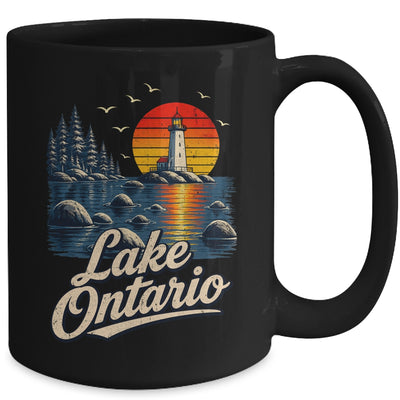 Lake Ontario Retro Sunset Vintage Lakes Travel Nature Lovers Mug | teecentury