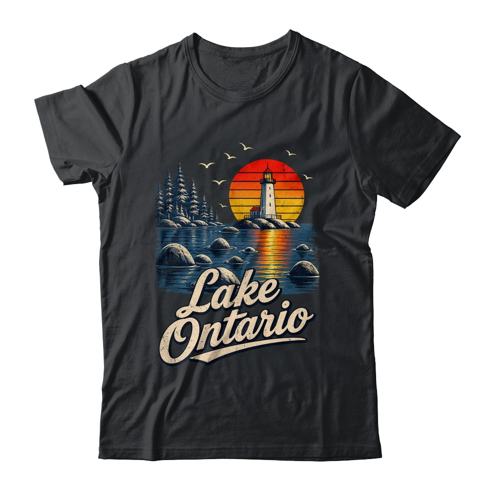 Lake Ontario Retro Sunset Vintage Lakes Travel Nature Lovers Shirt & Tank Top | teecentury