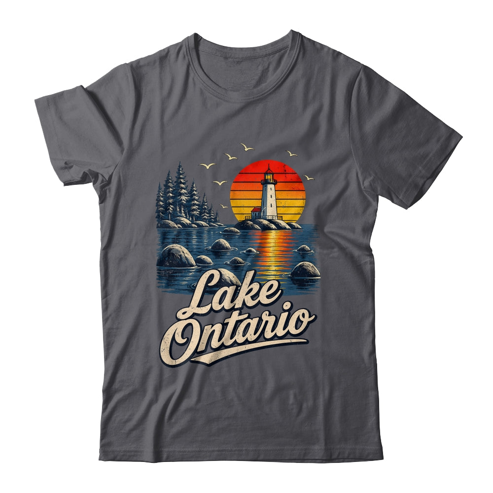 Lake Ontario Retro Sunset Vintage Lakes Travel Nature Lovers Shirt & Tank Top | teecentury