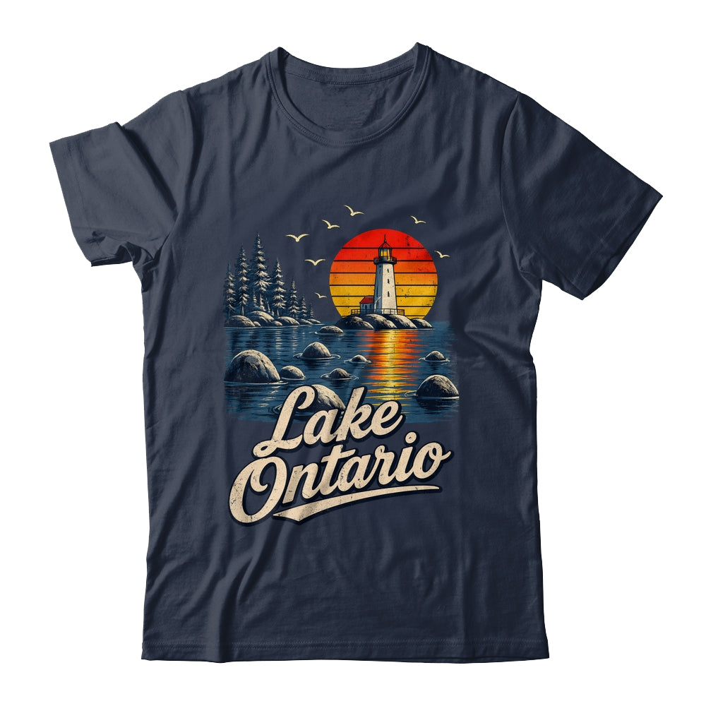 Lake Ontario Retro Sunset Vintage Lakes Travel Nature Lovers Shirt & Tank Top | teecentury
