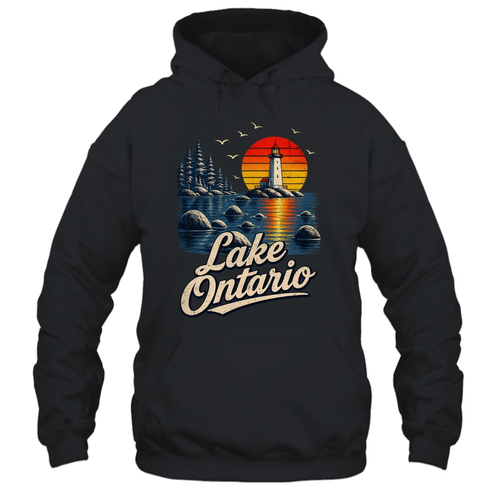 Lake Ontario Retro Sunset Vintage Lakes Travel Nature Lovers Shirt & Tank Top | teecentury