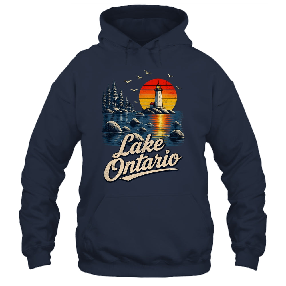 Lake Ontario Retro Sunset Vintage Lakes Travel Nature Lovers Shirt & Tank Top | teecentury