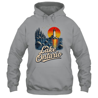 Lake Ontario Retro Sunset Vintage Lakes Travel Nature Lovers Shirt & Tank Top | teecentury