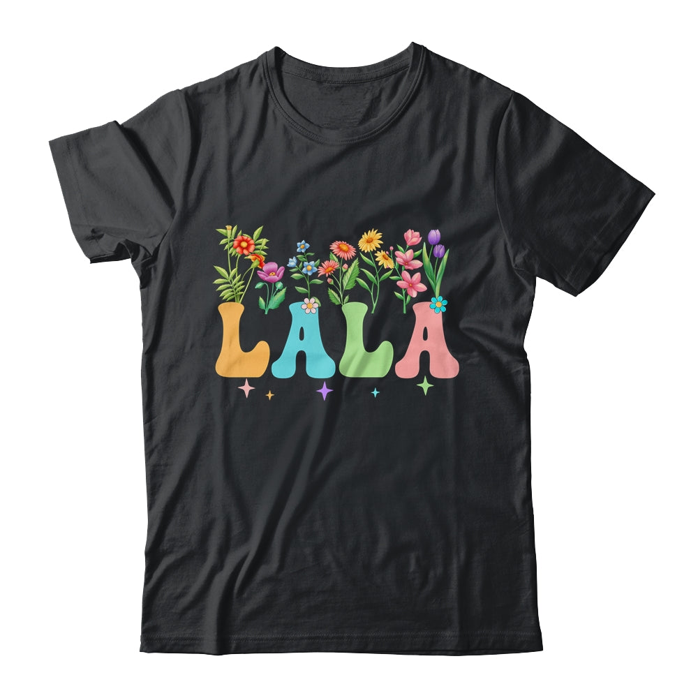 Lala Women Wildflower Floral Design Lala Mothers Day Shirt & Tank Top | teecentury