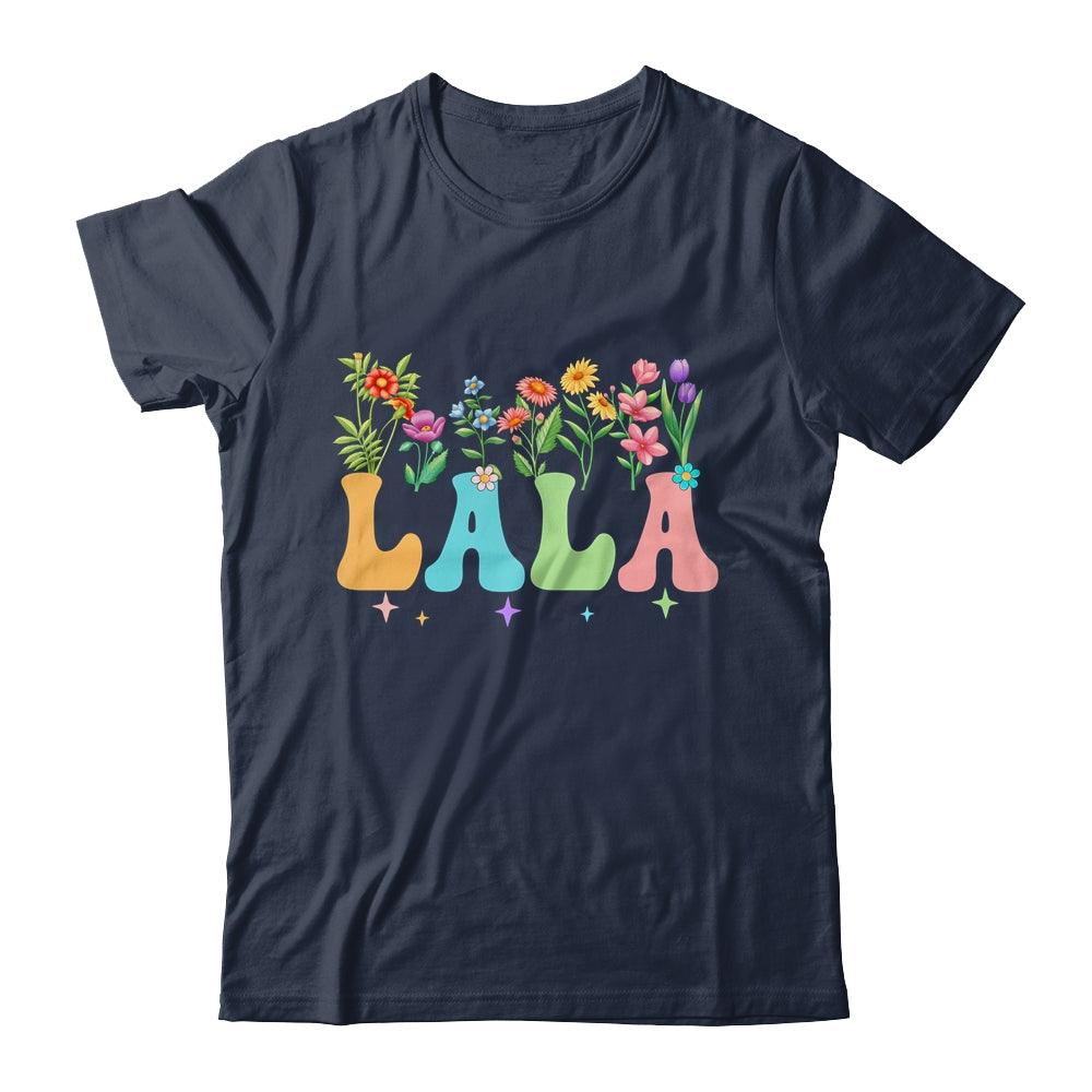Lala Women Wildflower Floral Design Lala Mothers Day Shirt & Tank Top | teecentury