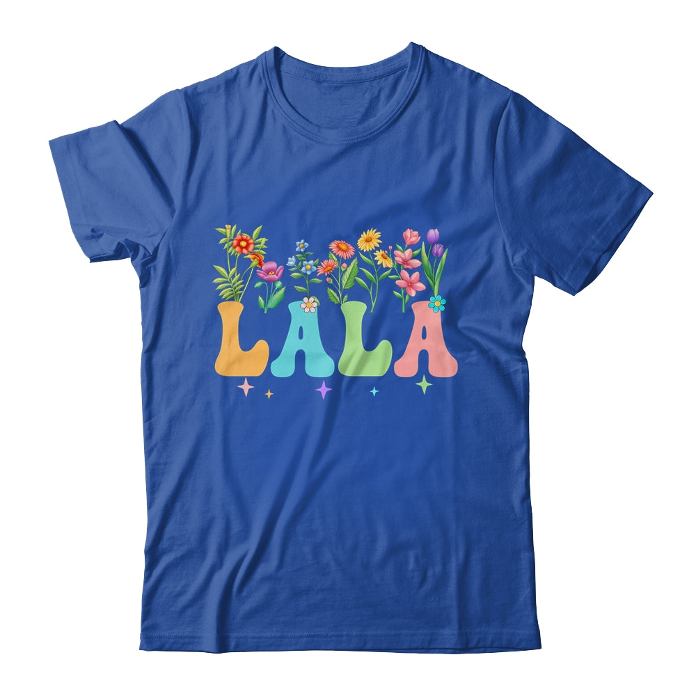 Lala Women Wildflower Floral Design Lala Mothers Day Shirt & Tank Top | teecentury