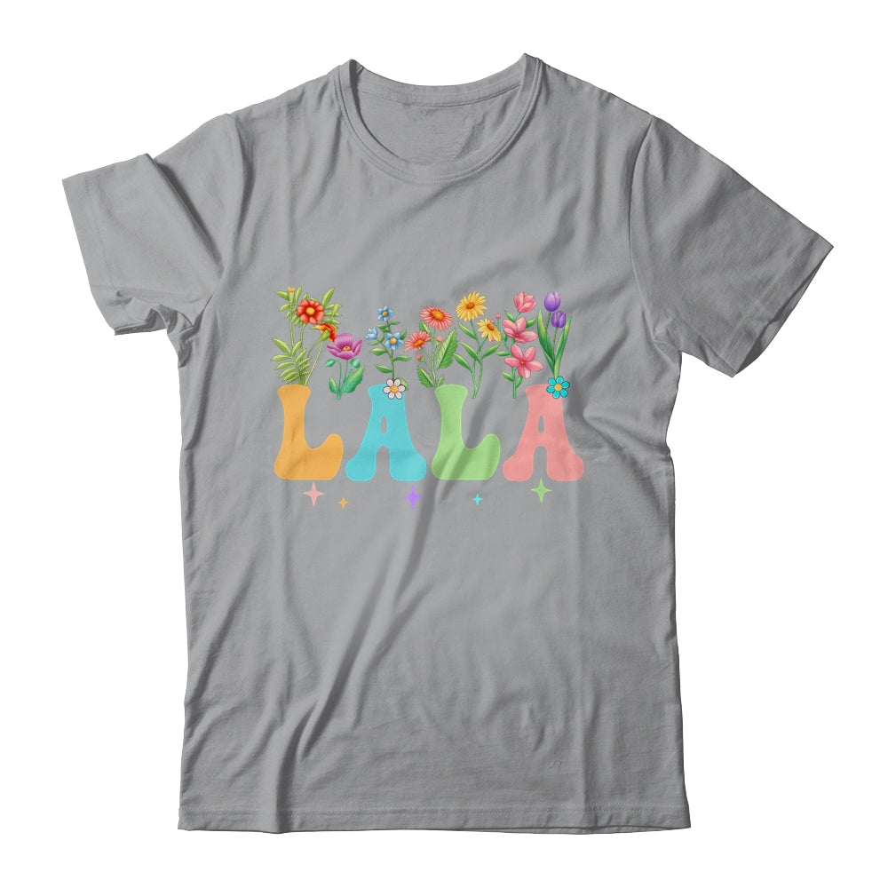 Lala Women Wildflower Floral Design Lala Mothers Day Shirt & Tank Top | teecentury
