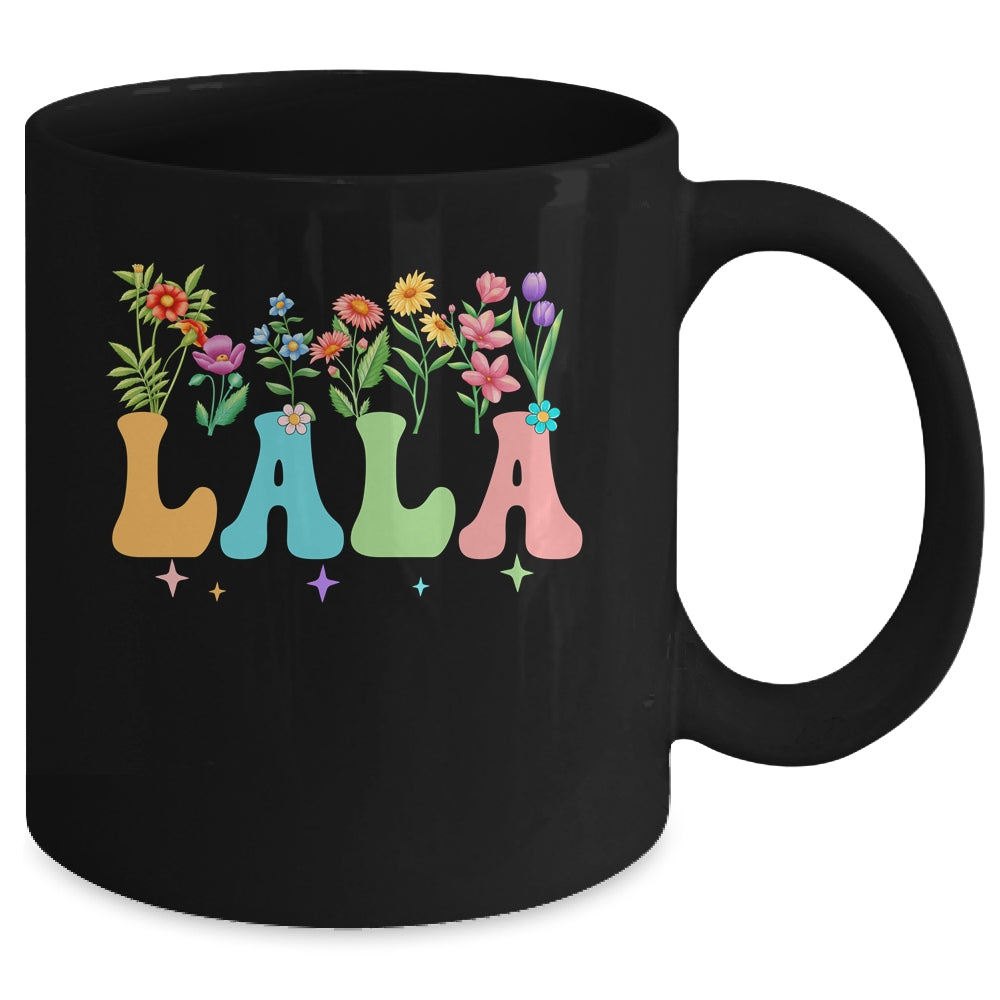 Lala Women Wildflower Floral Design Lala Mothers Day Mug | teecentury