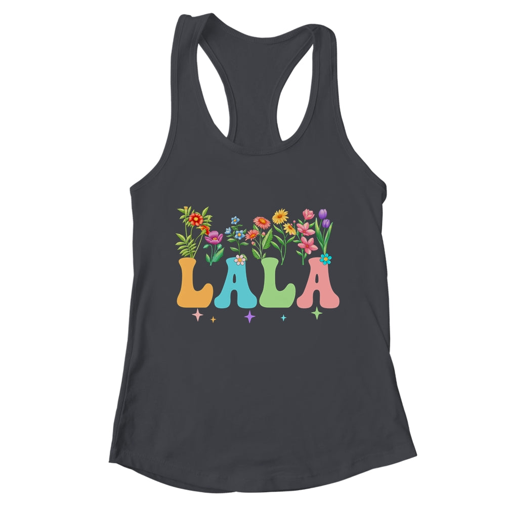 Lala Women Wildflower Floral Design Lala Mothers Day Shirt & Tank Top | teecentury
