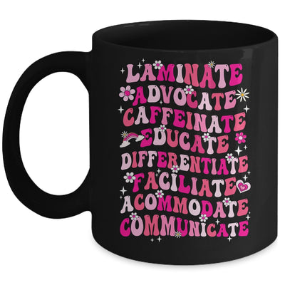 Laminate Advocate Caffeinate SPED Special Education Groovy Mug | teecentury