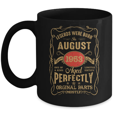 Legends Born In August 1953 70 Years Old 70th Birthday Mug | teecentury