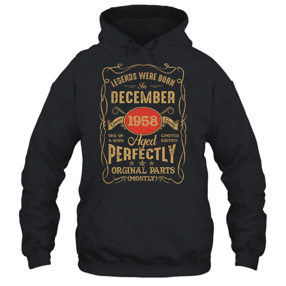 Legends Born In December 1958 65 Years Old 65th Birthday Shirt & Hoodie | teecentury