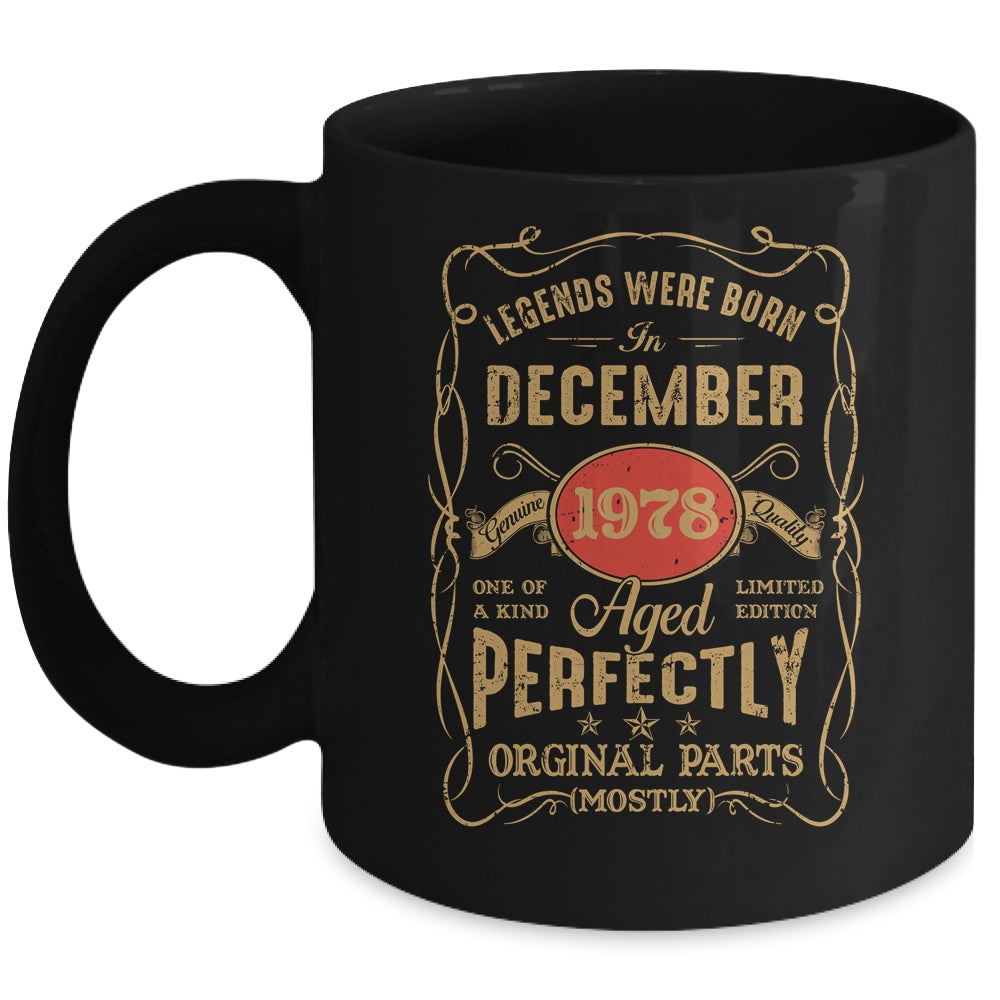 Legends Born In December 1978 45 Years Old 45th Birthday Mug | teecentury