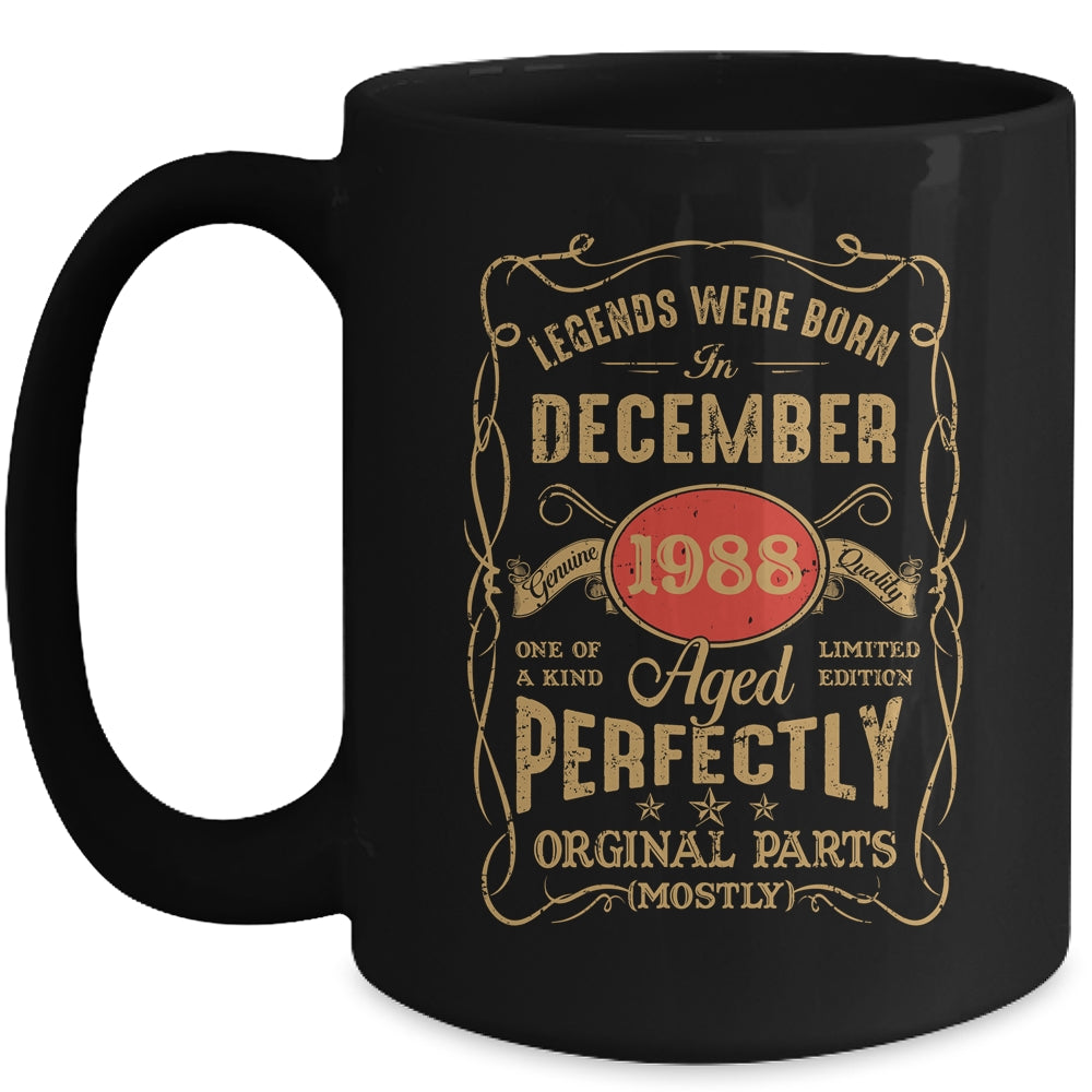 Legends Born In December 1988 35 Years Old 35th Birthday Mug | teecentury