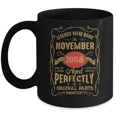 Legends Born In November 1958 65 Years Old 65th Birthday Mug | teecentury