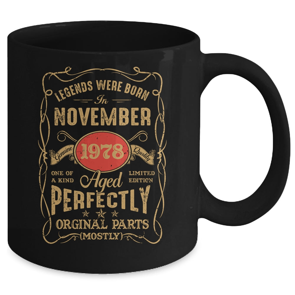 Legends Born In November 1978 45 Years Old 45th Birthday Mug | teecentury