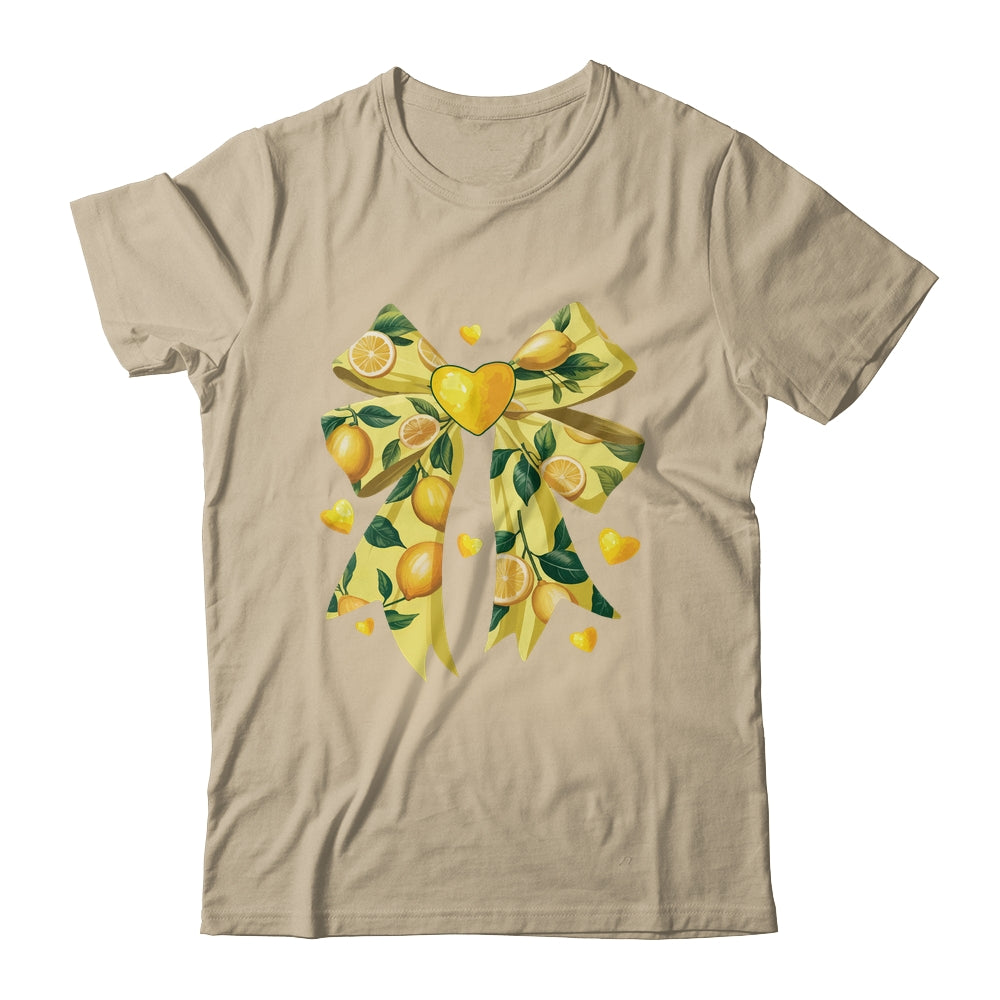 Lemon Fruit Coquette Bow For Women Girls Summer Vacation Shirt & Tank Top | teecentury