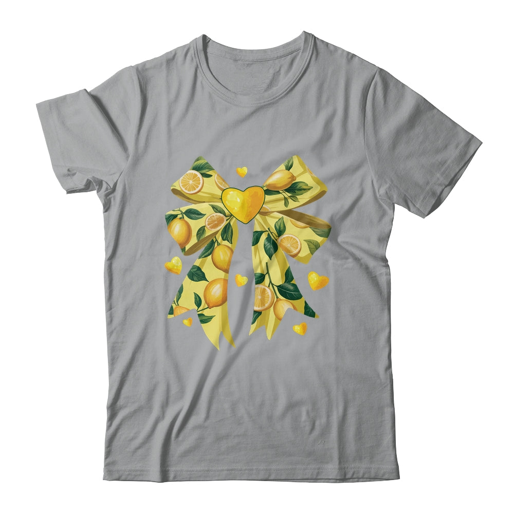 Lemon Fruit Coquette Bow For Women Girls Summer Vacation Shirt & Tank Top | teecentury