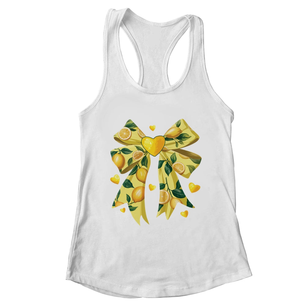 Lemon Fruit Coquette Bow For Women Girls Summer Vacation Shirt & Tank Top | teecentury