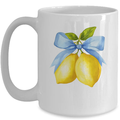 Lemon Graphic For Women Girls Fruit Coquette Bow Summer Mug | teecentury