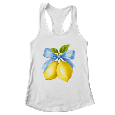 Lemon Graphic For Women Girls Fruit Coquette Bow Summer Shirt & Tank Top | teecentury