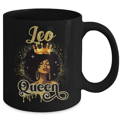 Leo Queen Birthday Afro Girls Black Zodiac Birthday Mug | teecentury