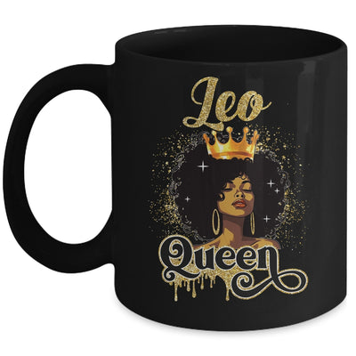 Leo Queen Birthday Afro Girls Black Zodiac Birthday Mug | teecentury