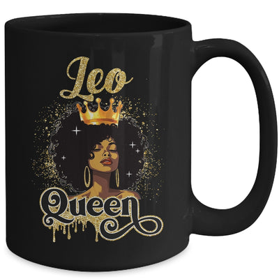 Leo Queen Birthday Afro Girls Black Zodiac Birthday Mug | teecentury