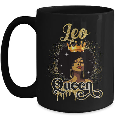 Leo Queen Birthday Afro Girls Black Zodiac Birthday Mug | teecentury