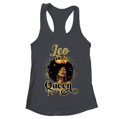 Leo Queen Birthday Afro Girls Black Zodiac Birthday Shirt & Tank Top | teecentury