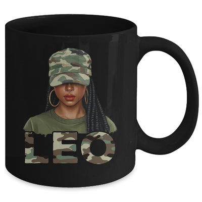 Leo Queen Camouflage Black Woman Cap Camo Zodiac Sign Women Mug | teecentury