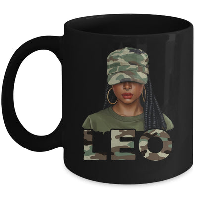 Leo Queen Camouflage Black Woman Cap Camo Zodiac Sign Women Mug | teecentury