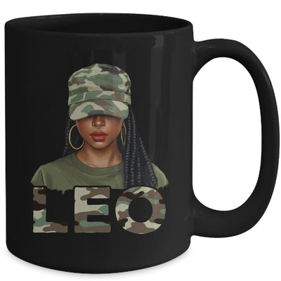 Leo Queen Camouflage Black Woman Cap Camo Zodiac Sign Women Mug | teecentury