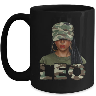 Leo Queen Camouflage Black Woman Cap Camo Zodiac Sign Women Mug | teecentury