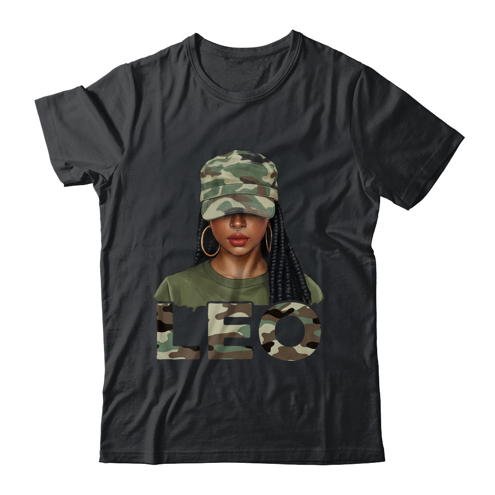 Leo Queen Camouflage Black Woman Cap Camo Zodiac Sign Women Shirt & Tank Top | teecentury