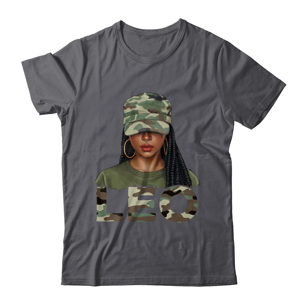 Leo Queen Camouflage Black Woman Cap Camo Zodiac Sign Women Shirt & Tank Top | teecentury